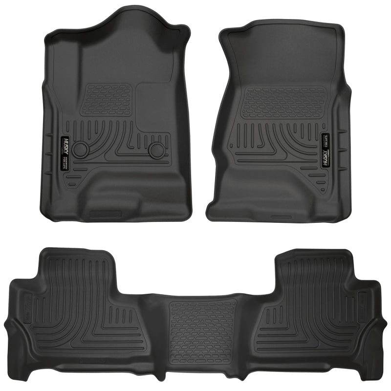 Husky Liners WeatherBeater Front & 2nd Seat Floor Liners - Chevrolet Suburban / GMC Yukon XL (2015-2020) - Black