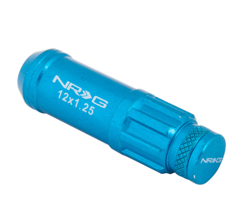 NRG 700 Series Steel Lug Nut Set M12x1.25 - 21 Pc with Locks - Blue, image 3