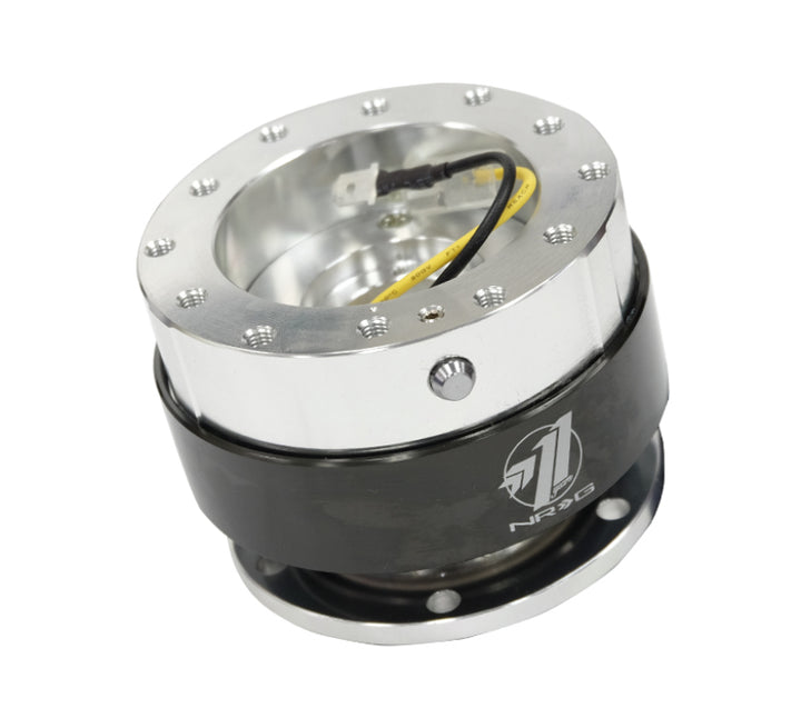 NRG Quick Release Gen 1.5 Silver Body Black Chrome Ring - OneFastShop
