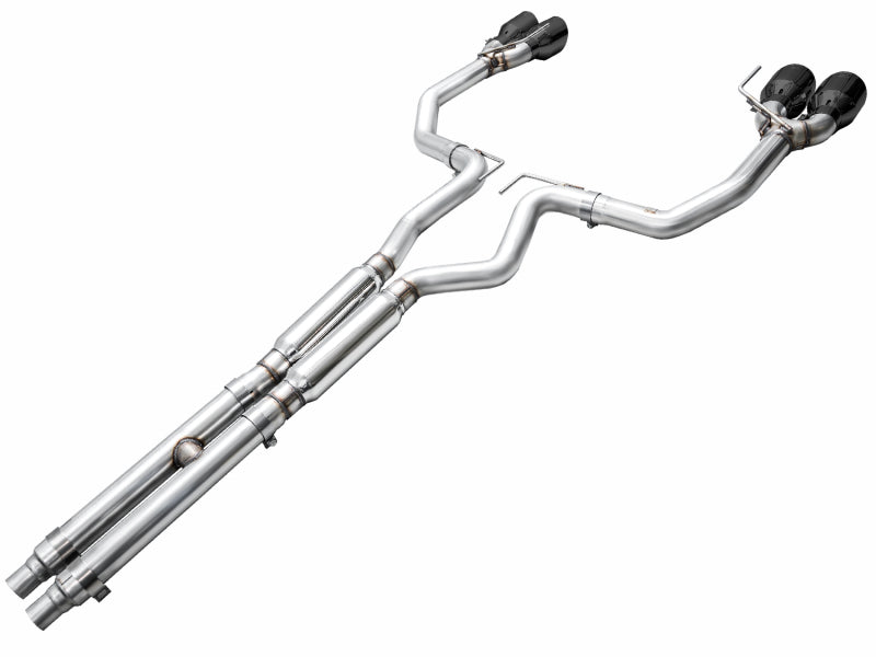 AWE Ford Mustang Dark Horse S650 Catback Exhaust with Quad Black Tips