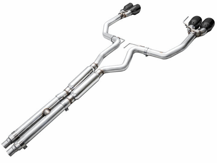 AWE Ford Mustang Dark Horse S650 Catback Exhaust with Quad Black Tips