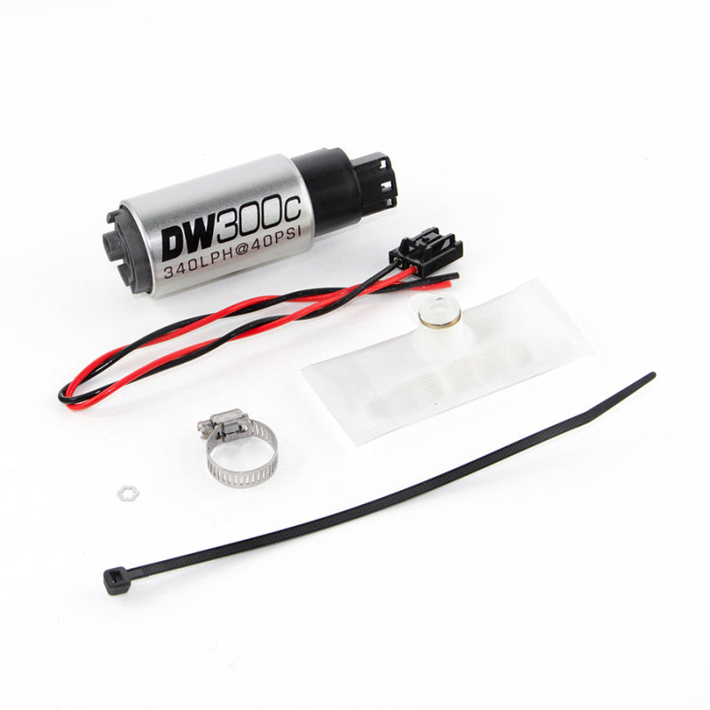 DeatschWerks DW300C 340 LPH Compact Fuel Pump with Install Kit for 88-91 BMW 325i 325is 325iX M3