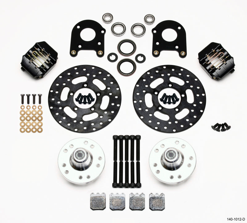 Wilwood Dynalite Single Front Drag Kit Drilled Rotor 71-80 Pinto Mustang II Disc and Drum Brakes - OneFastShop