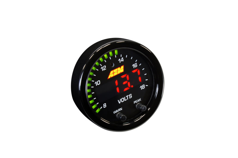 AEM X-Series Voltmeter Gauge 8-18V
