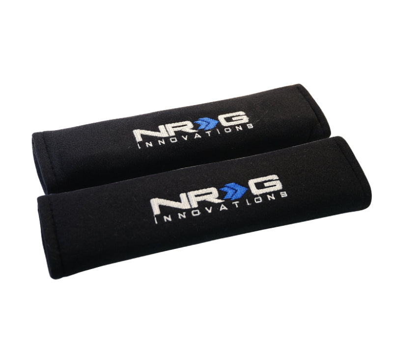 NRG Seat Belt Pads 2.7-Inch Wide x 11-Inch Long Black Short - 2pc - OneFastShop