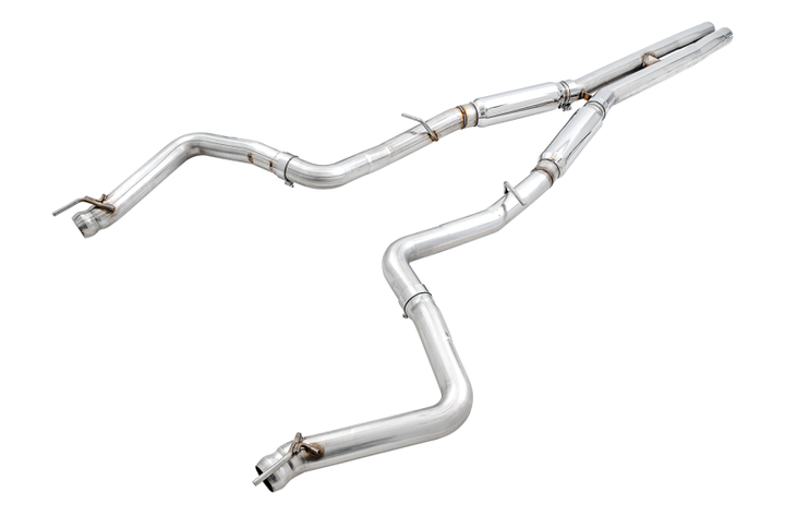 AWE Tuning Track Edition Exhaust - Dodge Challenger 6.4L/6.2L SC - Quad Chrome Silver Tips