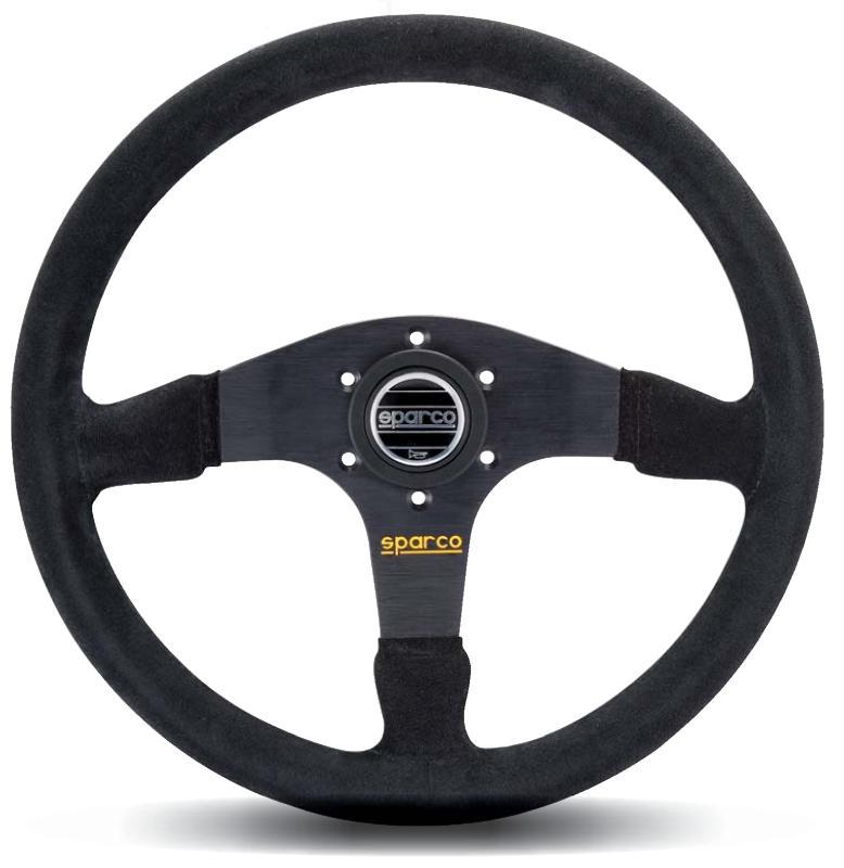 Sparco 375 Steering Wheel Suede Black Suede Black (375) - OneFastShop
