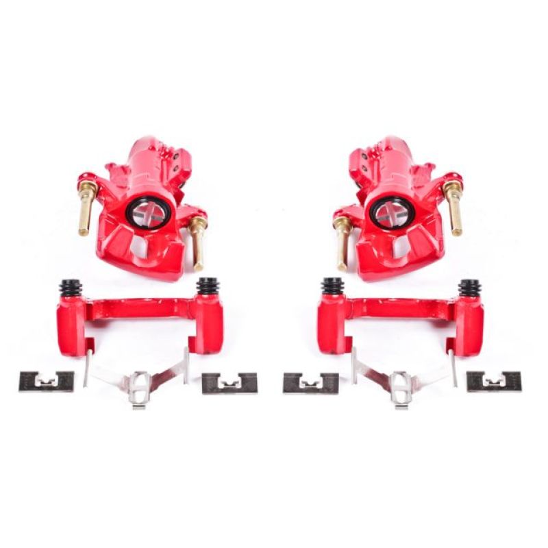 PowerStop Rear Red Calipers with Brackets Pair for 94-01 Acura Integra - OneFastShop