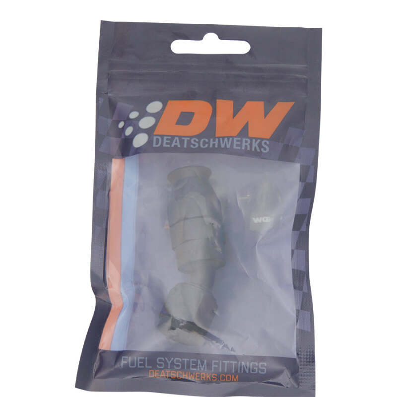 DeatschWerks Universal 30-Degree Female Swivel PTFE Hose End - 6AN - Anodized Matte Black, image 2