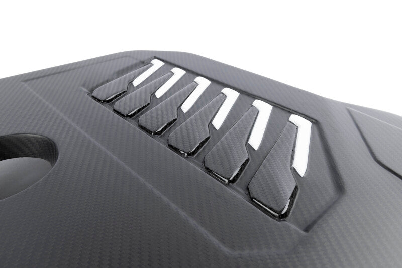 Dinan Carbon Fiber Engine Cover BMW B58D 2020-2026 - Matte Twill with Gloss Accents, image 8