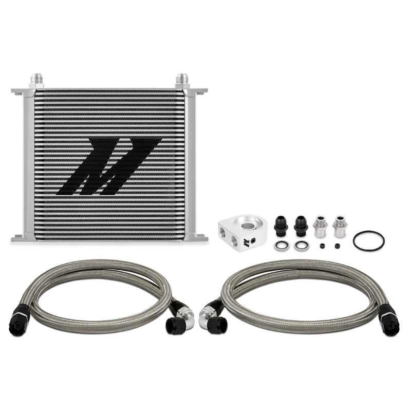 Mishimoto Oil Cooler Kit 34-Row Silver Universal Fit - OneFastShop