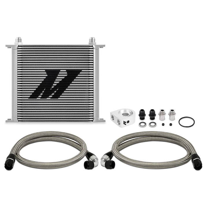 Mishimoto Oil Cooler Kit 34-Row Silver Universal Fit - OneFastShop