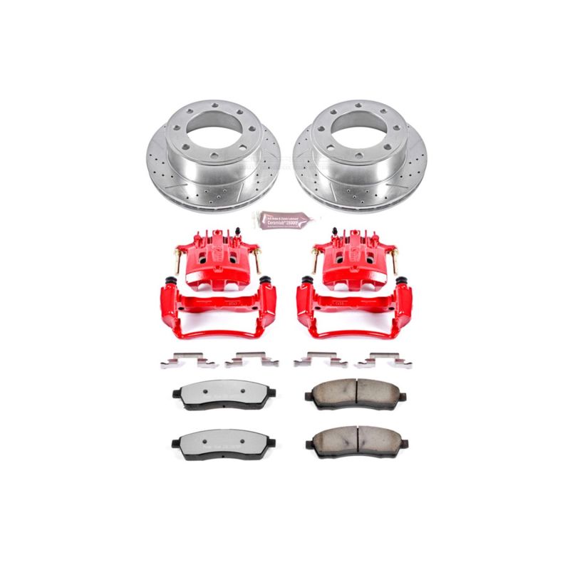 Power Stop 00-04 Ford F-350 Super Duty Rear Z36 Truck And Tow Kit With Cals