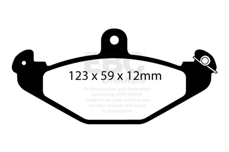EBC 08+ Lotus 2-Eleven 1.8 Supercharged Yellowstuff Rear Brake Pads for Enhanced Performance and Street Track Use