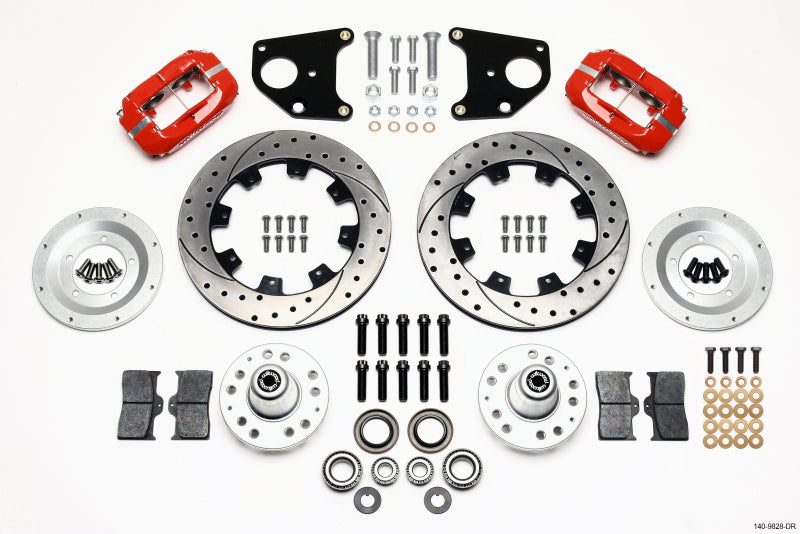 Wilwood Forged Dynalite Front Kit 12.19in Drilled Red for 62-72 Dodge B & E Body Models - OneFastShop