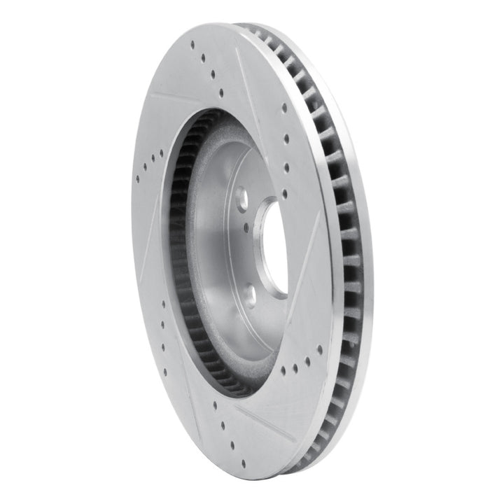 R1 06-20 Lexus ES300H Front Left Drilled And Slotted Silver Brake Rotor