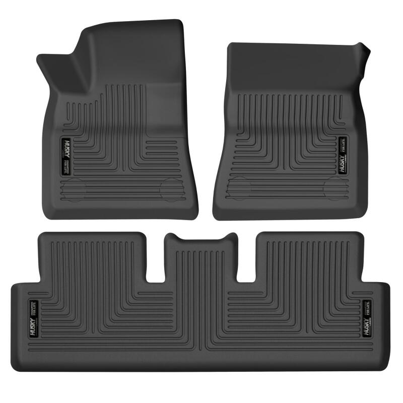 Husky Liners Weatherbeater Floor Liners for 2017-2024 Tesla 3 - Black Front and 2nd Seat Liners - OneFastShop