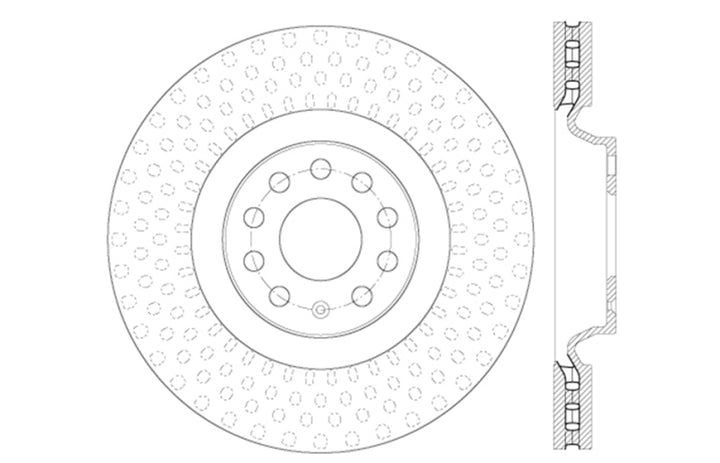 StopTech Slotted & Drilled Sport Brake Rotor for Audi A3 Q3 S3 Volkswagen Arteon Golf GTI Jetta Tiguan - OneFastShop