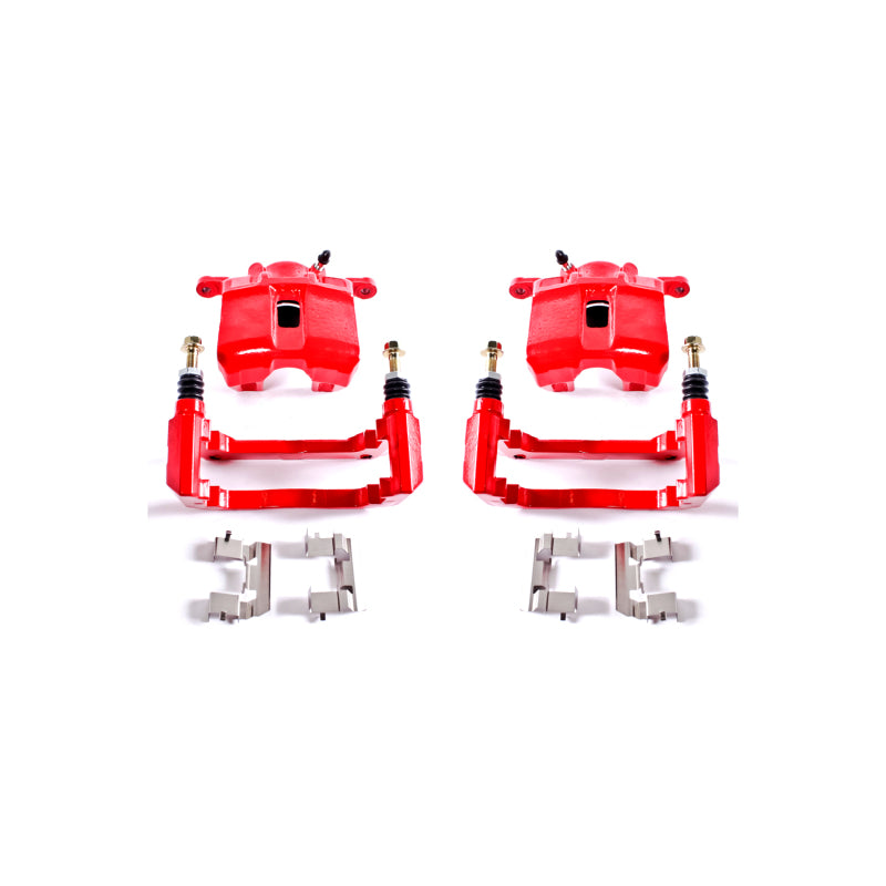 PowerStop Front Red Calipers with Brackets Pair for 01-03 Acura CL