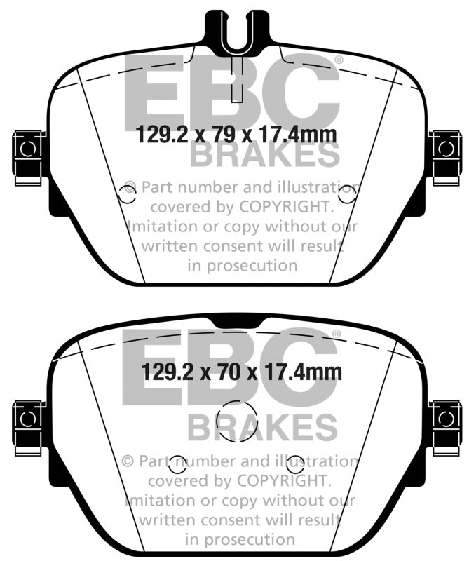 EBC Redstuff Rear Brake Pads for 2019-2023 Mercedes-Benz CLS53 AMG C257 3.0L Turbo
