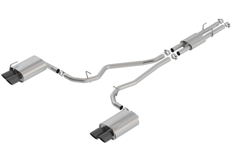 Borla Exhaust System for Ford Explorer ST 3.0L V6 ATAK 2.25in - Black Chrome Tips