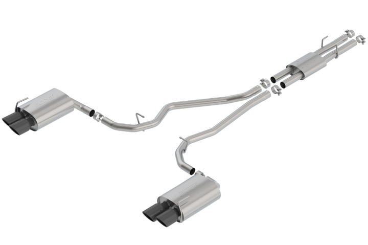 Borla Exhaust System for Ford Explorer ST 3.0L V6 ATAK 2.25in - Black Chrome Tips