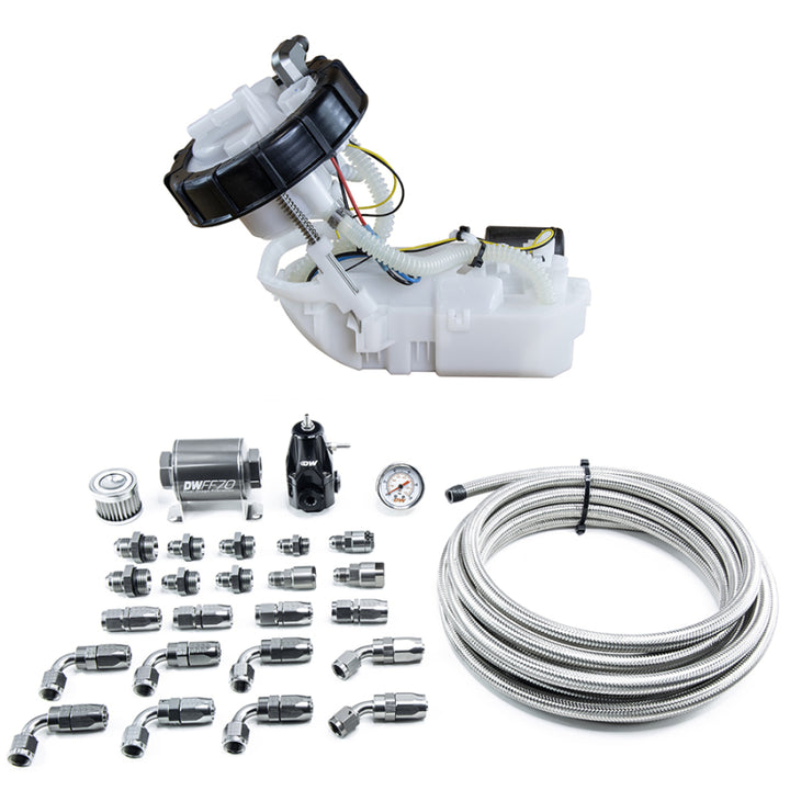 DeatschWerks DW400 Pump Module & Return Kit with CPE Fuel Lines for 01-05 Honda Civic & 02-06 Acura RSX - OneFastShop
