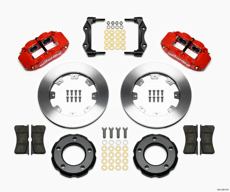 Wilwood Narrow Superlite 4R Front Kit 12.19in Drilled Red 82-86 Jeep CJ - OneFastShop