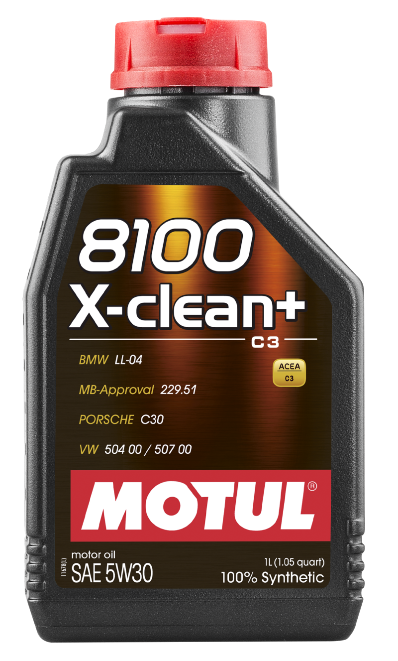 Motul Synthetic Engine Oil 8100 5W30 X-CLEAN - 1L - LL04- MB 229.51- 504.00-507.00 - OneFastShop
