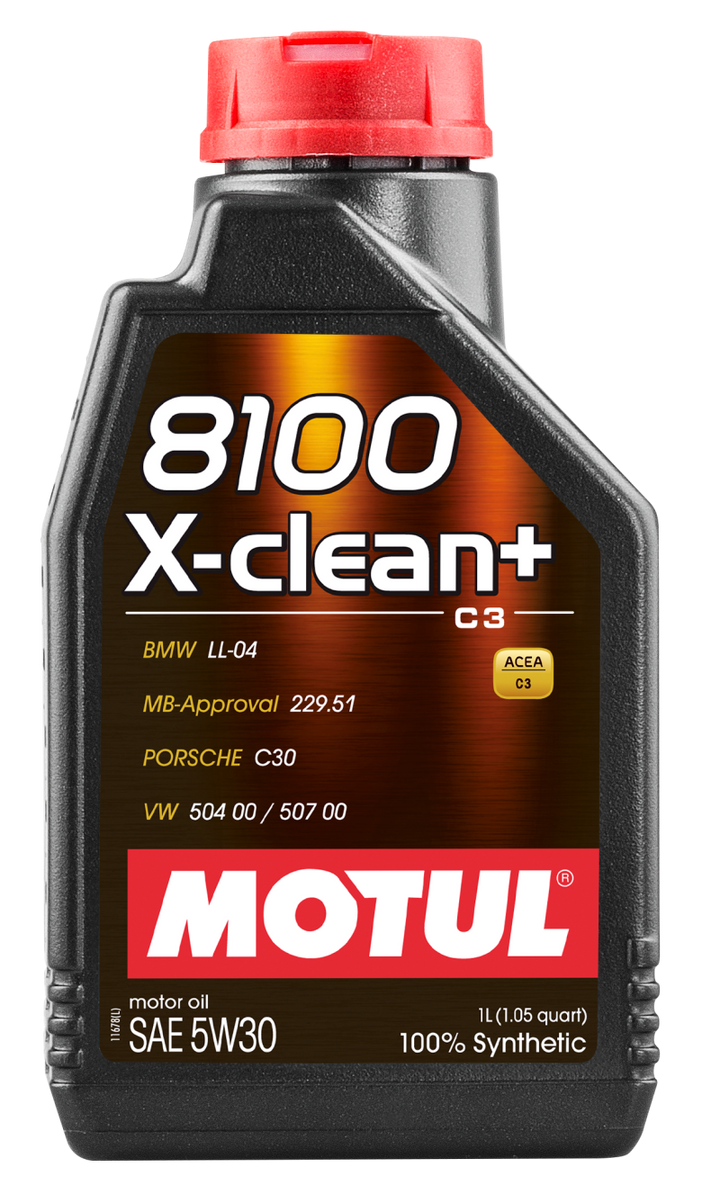 Motul Synthetic Engine Oil 8100 5W30 X-CLEAN - 1L - LL04- MB 229.51- 504.00-507.00 - OneFastShop