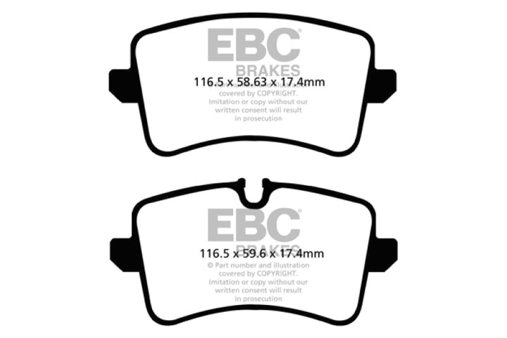 EBC Greenstuff Rear Brake Pads for Audi A6 2.0 Turbo 2011