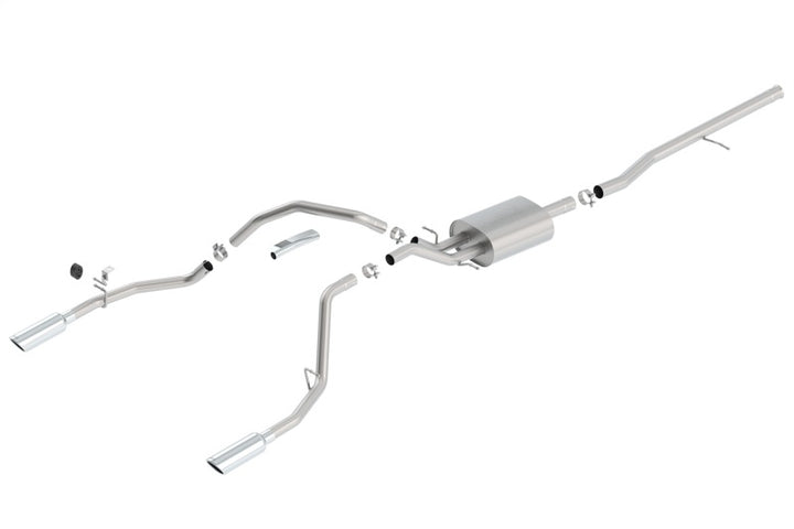 Borla Cat-Back S-Type Exhaust Dual 2.25in Out 4in Tip for 2014-2018 Chevy Silverado 1500 & GMC Sierra 1500