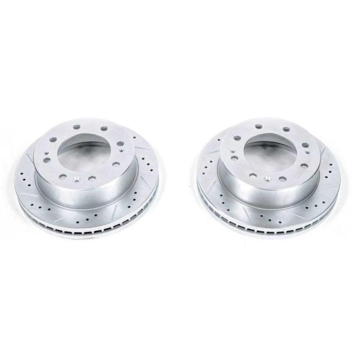 Power Stop 11-21 GMC Sierra 3500 HD Front Drilled And Slotted Rotor Pair