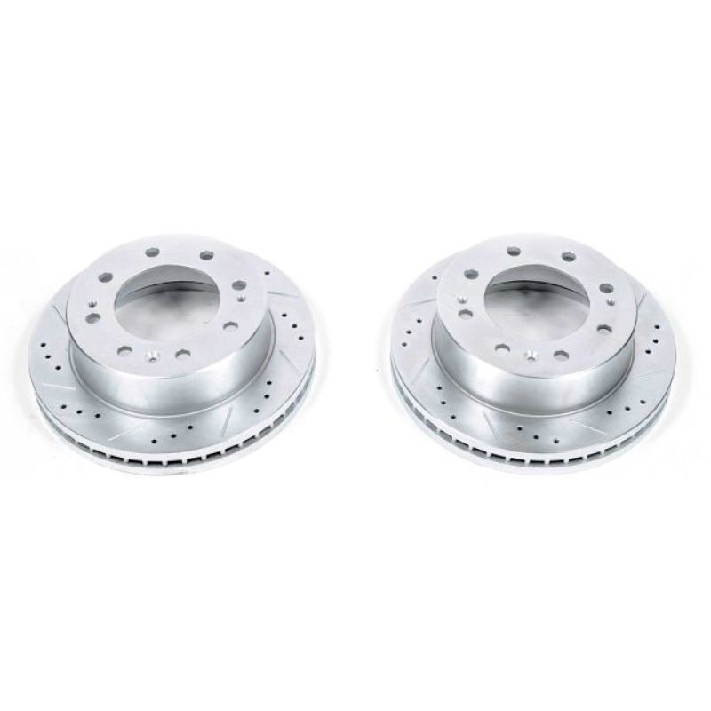 Power Stop 11-21 GMC Sierra 3500 HD Front Drilled And Slotted Rotor Pair