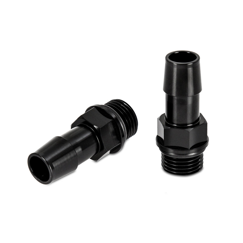 Mishimoto Aluminum Hose Barb Fittings 16X1.5 to 1/2in - Pack of 2