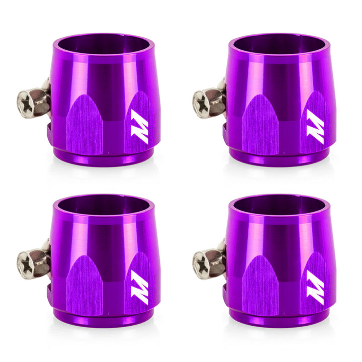 Mishimoto Aluminum 12AN Hex Hose Finishers Purple Set - OneFastShop