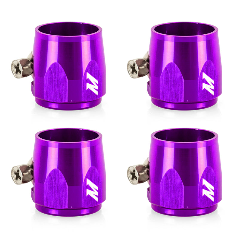 Mishimoto Aluminum 12AN Hex Hose Finishers Purple Set - OneFastShop