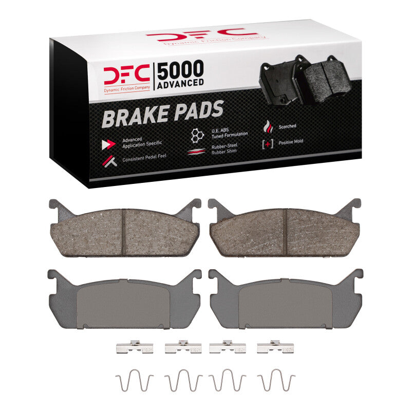 DFC 5000 Advanced Rear Brake Pads and Hardware Kit - Mazda Miata (NA) / Ford Escort GT 1990-1996