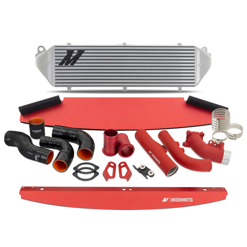Mishimoto Silver Cooler Intercooler & Pipe Kit - Toyota GR Corolla 2023-2025 - Red Pipes