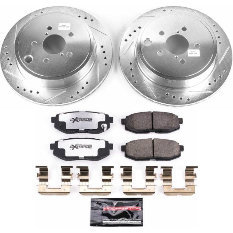 PowerStop Z26 Street Warrior Rear Brake Kit - Subaru BRZ / Legacy / Scion FR-S 2010-2024