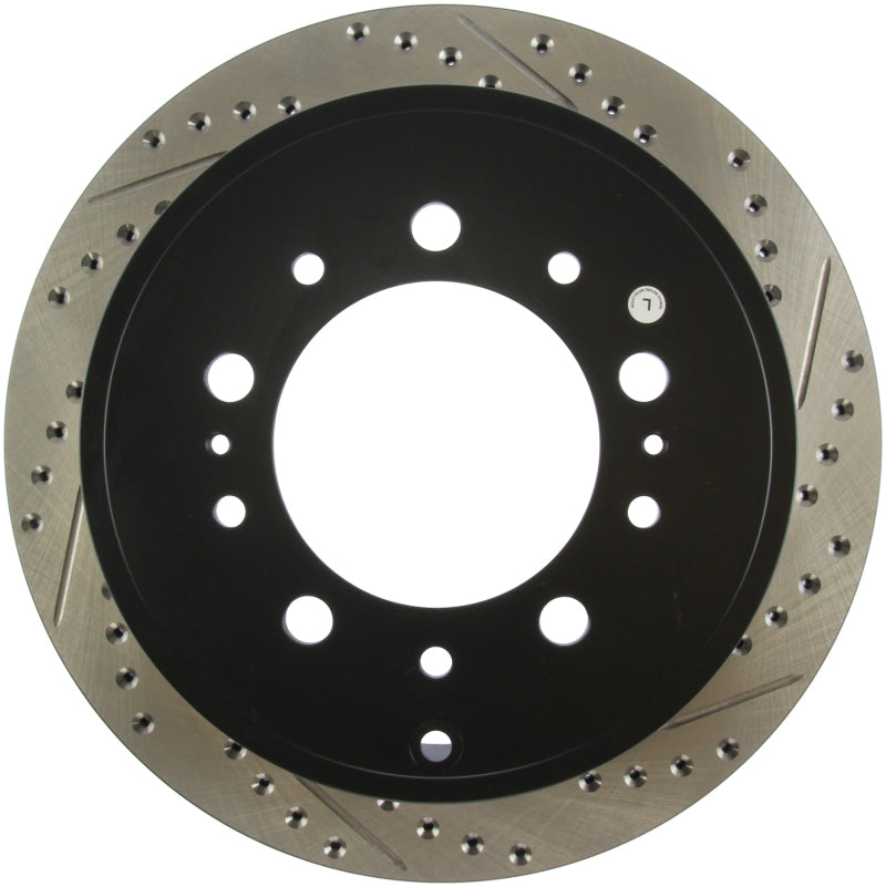 Stoptech Slotted & Drilled Sport Brake Rotor for Toyota Sequoia, Tundra, Lexus LX570, Land Cruiser 2007-2022 - OneFastShop