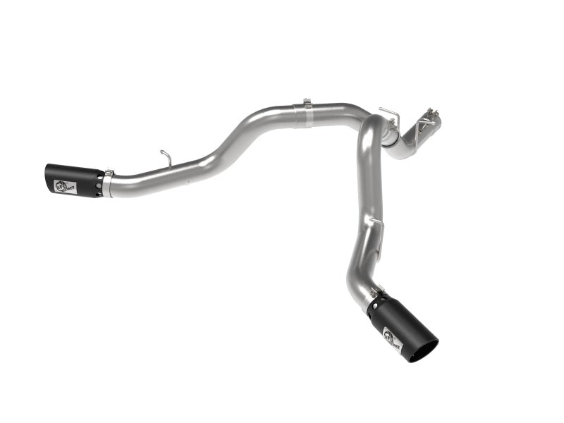 aFe Large Bore-HD 4in 409SS DPF-Back Exhaust, Black Tips - 2020-2026 GM 6.6L L5P Duramax 2500/3500 HD