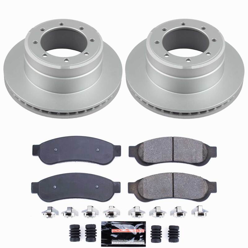 PowerStop Z23 Rear Coated Brake Kit - Ford F-350 / F-450 Super Duty 2010-2012 - DRW
