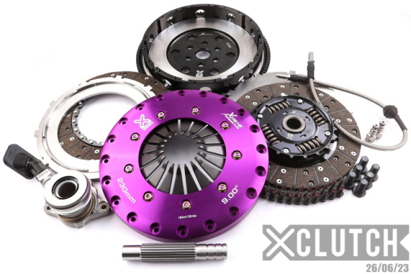 XClutch 9" Twin Sprung Organic Clutch Kit for 13-18 Ford Focus ST 2.0L - OneFastShop