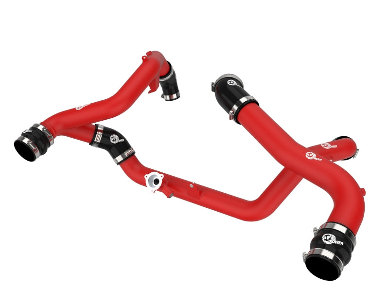 AFe BladeRunner Aluminum Charge Pipe Kit - Red for 20-23 Ford Explorer ST V6 3.0L