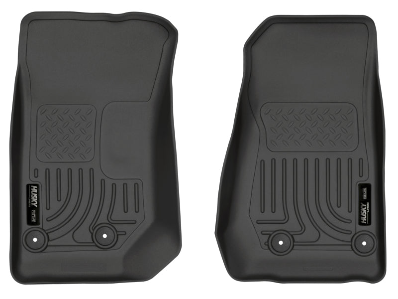 Husky Liners Weatherbeater Black Front Floor Liners for 14 Jeep Wrangler 2/4 Door