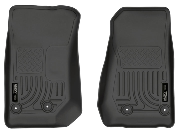 Husky Liners Weatherbeater Black Front Floor Liners for 14 Jeep Wrangler 2/4 Door