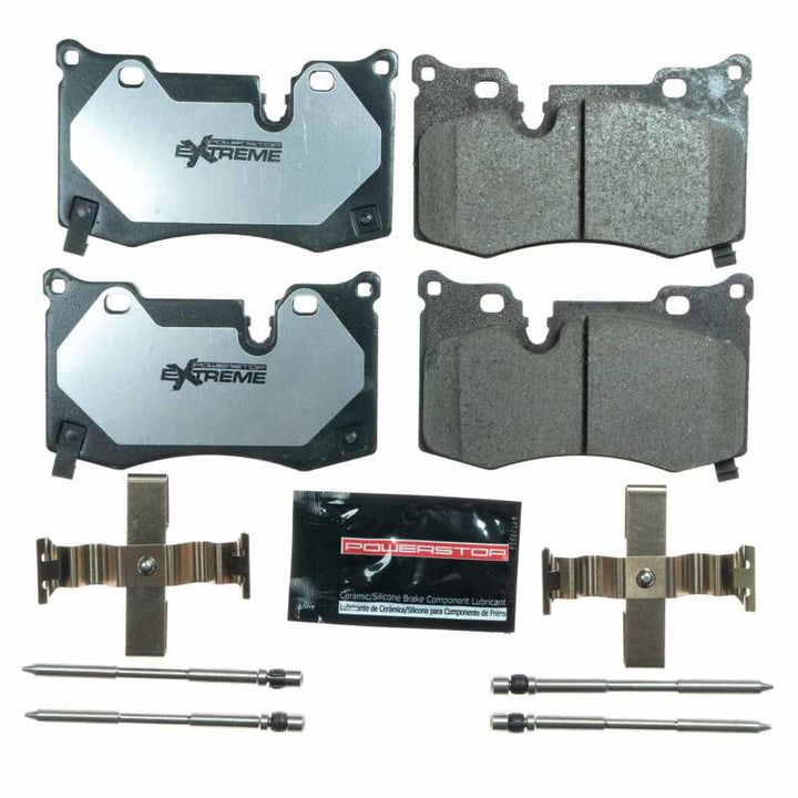 PowerStop Z26 Extreme Street Brake Pads with Hardware for 2020-2024 Chevrolet Corvette C8 Base - OneFastShop