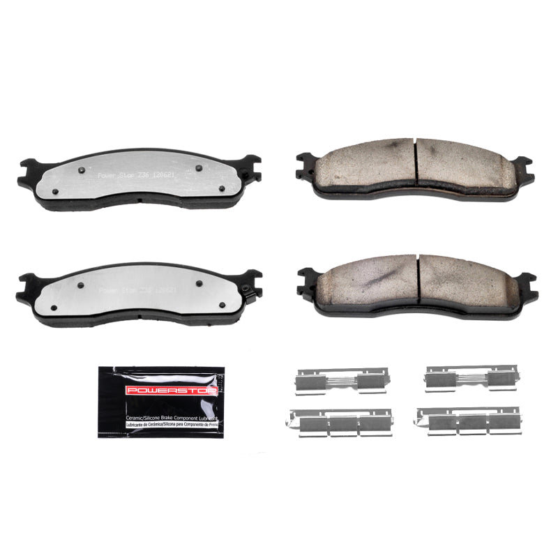 PowerStop Z36 Truck & Tow Brake Pads - Front  Dodge Ram 2500, Ram 3500, Ram 1500 (2003-2008)