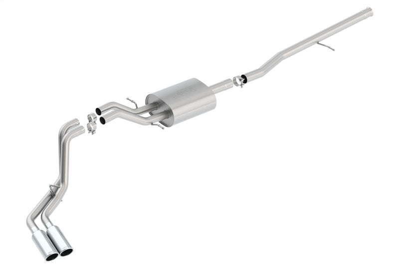 Borla S-Type Cat-Back Exhaust System - 14 Sierra 1500 - Ext. Cab Stnd Bed - CC Short Bed - 143.5in WB